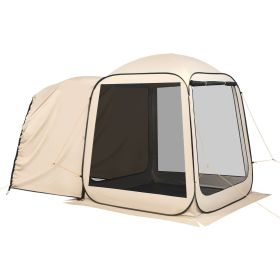 Screen House Tent, 6 x 6 ft, 4-6 Person Pop Up SUV Tailgate Tent, Portable Screened in Canopy with Carry Bag, Netting Sides, for Car Camping, Gar