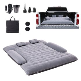 Truck Bed Air Mattress, for 6-6.5 ft Full Size Truck Beds, Inflatable Air Mattress Camping Bed with 12V Air Pump 2 Pillows, Carry Bag