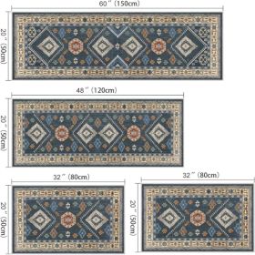 Boho Kitchen Rugs Sets 4 Piece With Runner Floral Kitchen Floor Mat Carpet Farmhouse Kitchen Rugs And Mats Non Skid Washable Runner Rug For Kitch (Option: Defaulttitle)