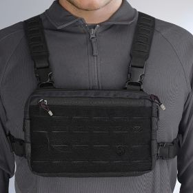 Men's Outdoor Tactics Vest Jacket Bag (Option: Black-9x5.9x1.5 inches)