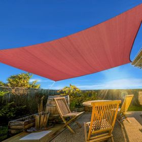 16'X20' Rust Red HDPE Sunshade Sail (Option: Defaulttitle)