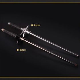 26 Inch Multifunctional Hiking Pole, Level 3, Extendable, Portable,car Mounted, Impact Resistant, Used For Hiking, Camping (Option: Black)